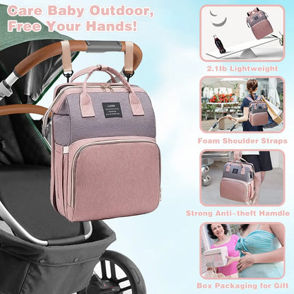 Backpack with Crib Bed & Diaper Bag