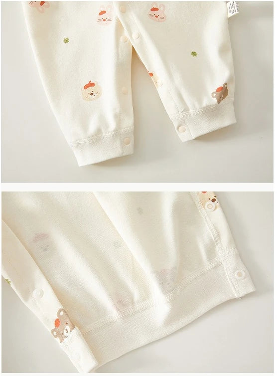 Soft Cartoon Infant Bodysuit Suit