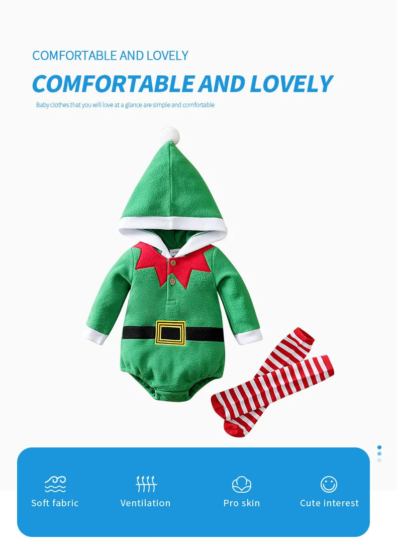 Christmas Soft Triangle Romper