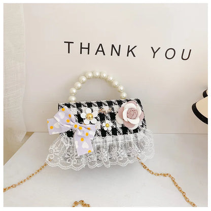Flower Plaid Handbag