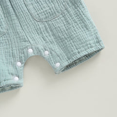 Solid Sleeveless Baby Romper