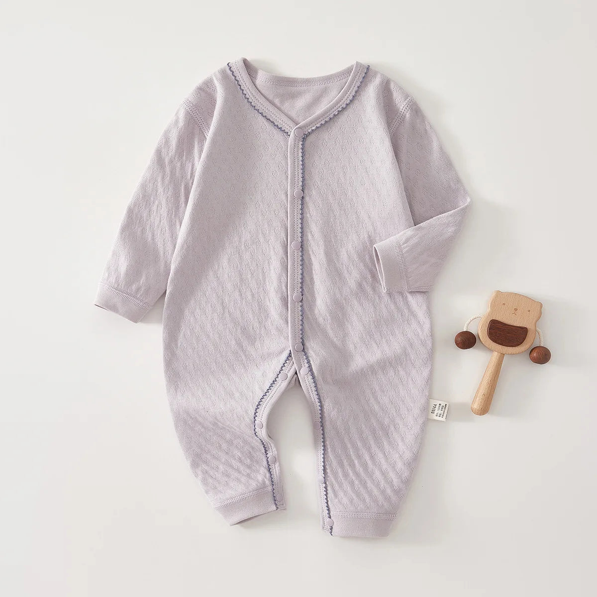 Newborn Cotton Hooded Jumpsuit, Seamless Spring Romper
