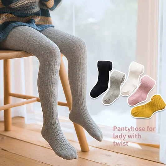 Baby Girl Tights Solid Cotton