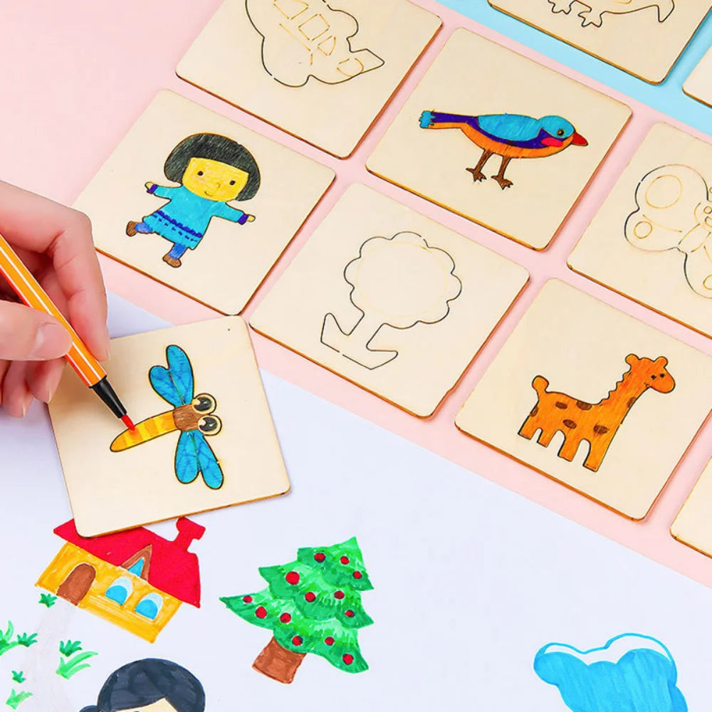 Wooden DIY Painting Template for Kids