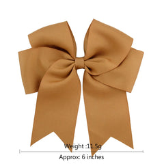 Girls' 6-Inch Bow Hair Clip, Large Colorful Barrette