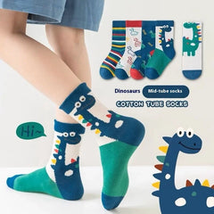 Girls' Rainbow Mid-Tube Socks, 5 Pairs, Ages 1-16