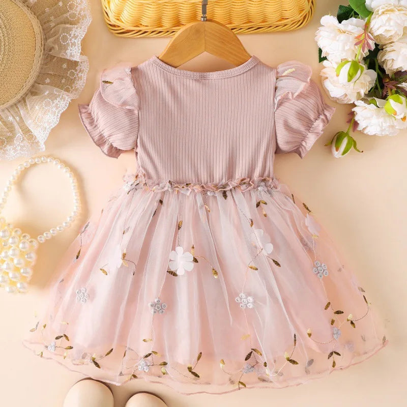 Full Print Flower Princess Dress