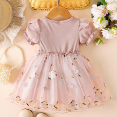 Full Print Flower Princess Dress