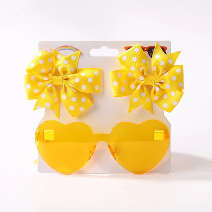 Dot Hairpins & Heart glasses