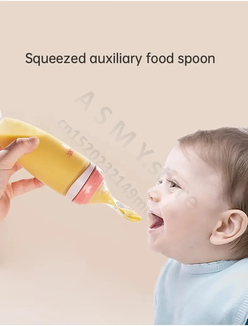 Baby Squeeze Feeding Bottle for Cereal and Puree