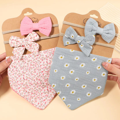 3Pcs BabyBibs with Bow