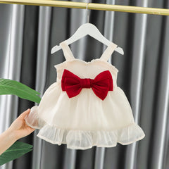 Sweet Bow Silk Princess Dress