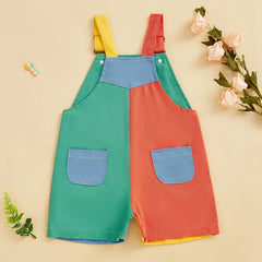 Toddler Overall Shorts, Adjustable Strap Suspender Romper