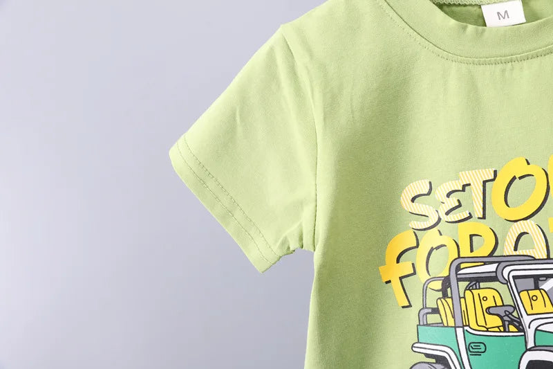 Cotton Car Print Boys Set