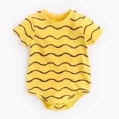Baby Short-Sleeve Bodysuit, Summer Unisex Romper