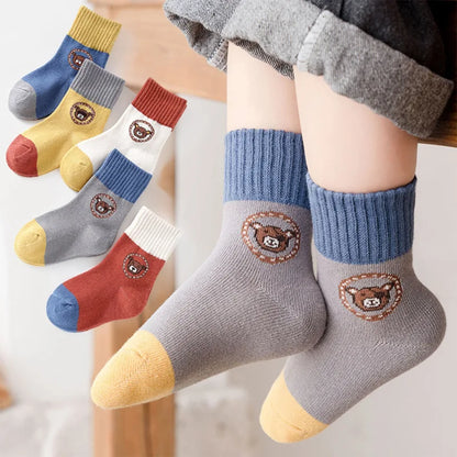Cartoon Striped Ankle Kids Socks