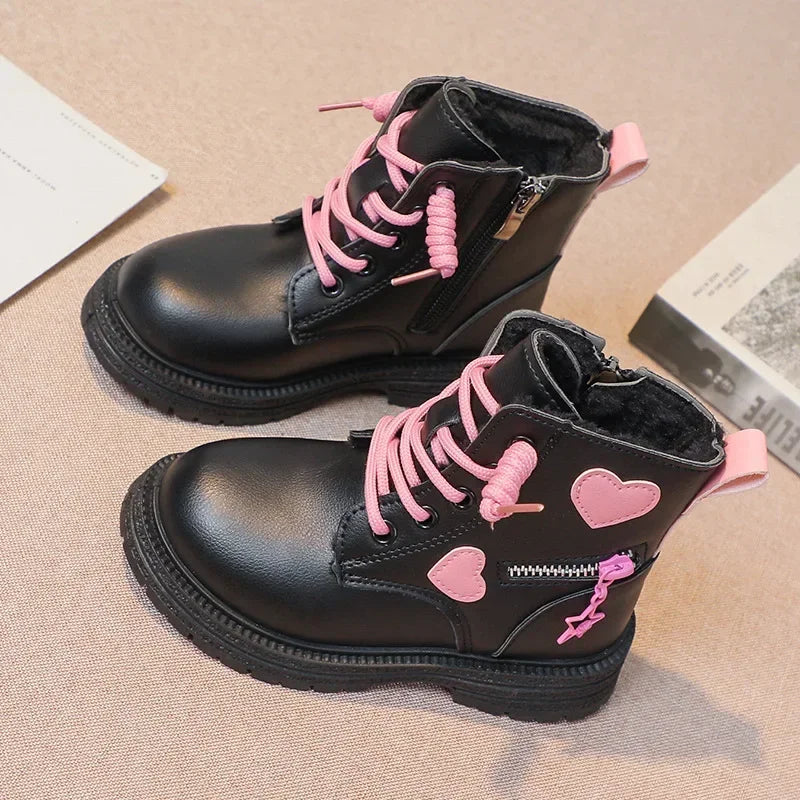 ‌Girls Snow Furry Ankle Boots