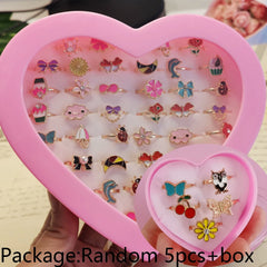 Cute Cartoon Kids Rings Set for Girls | PAMU8