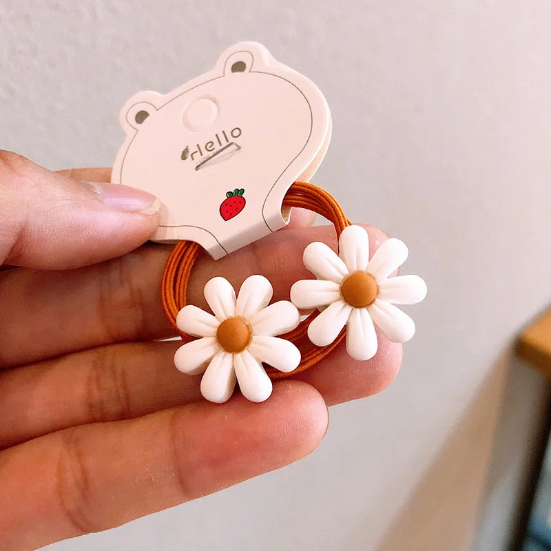 2Pcs Flowers Rubber Band