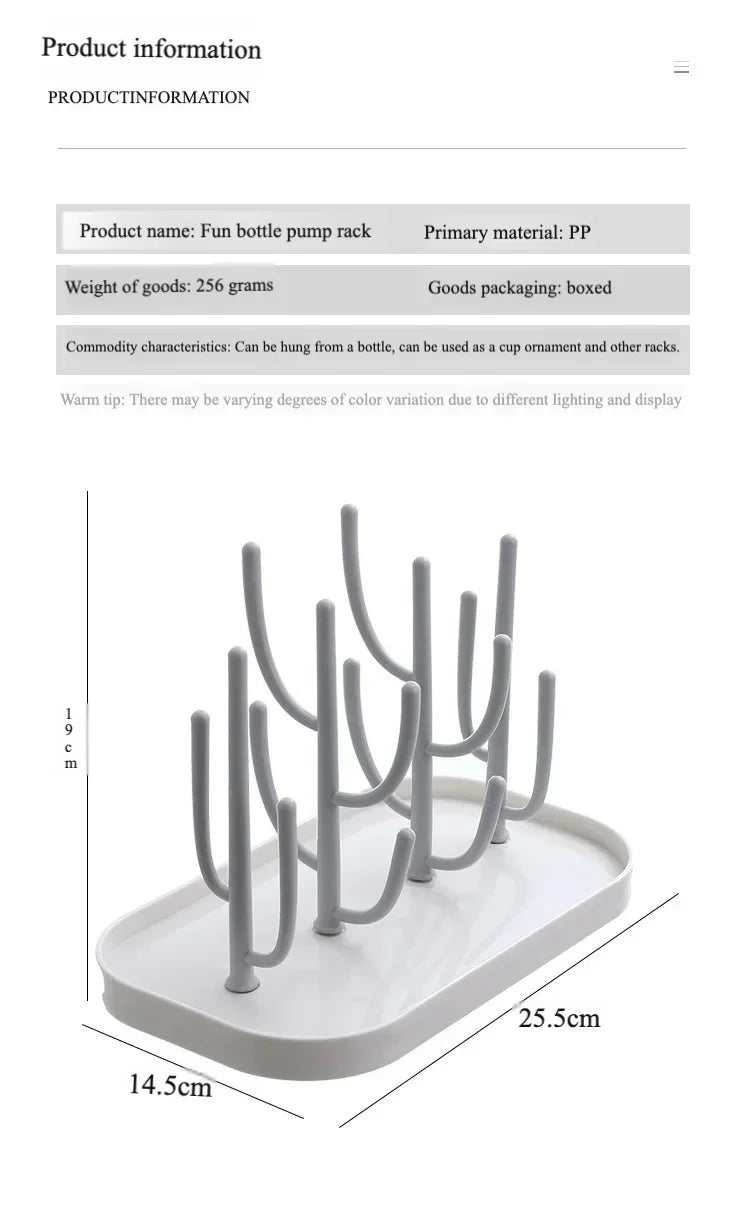 Dust-Free Bottle Shelf Drying Rack