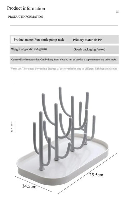 Dust-Free Bottle Shelf Drying Rack
