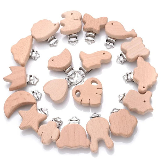 Wooden Animal Pacifier Clips Holder - PAMU8