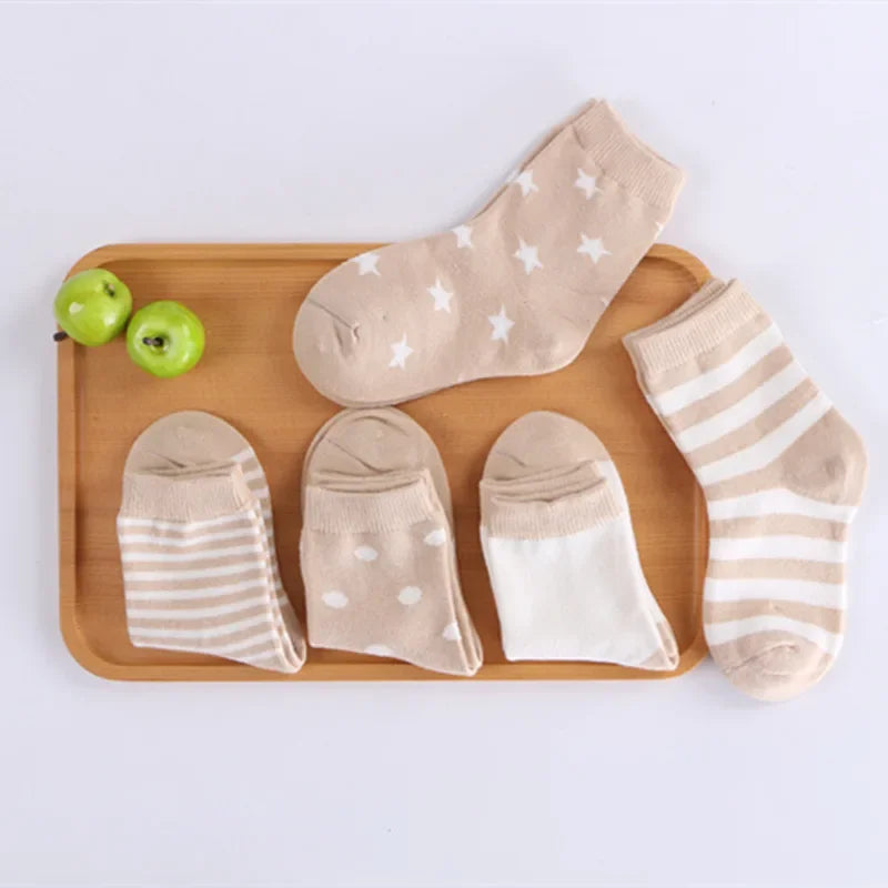 5 Pairs Cute Cat Baby Socks