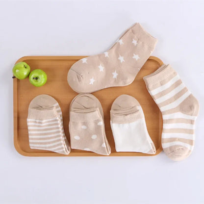 5 Pairs Cute Cat Baby Socks