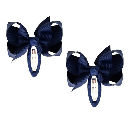2Pcs Solid Bow Clips
