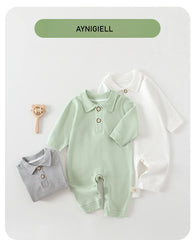 Solid Color Winter Baby Jumpsuit