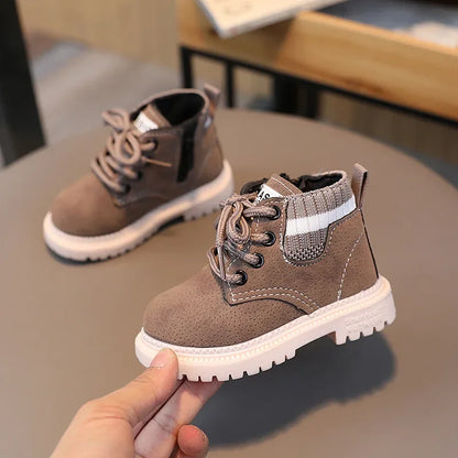 2 Style Plush Kids Winter Boots