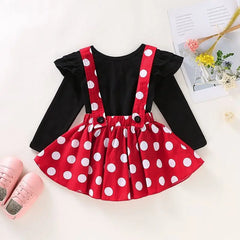 Polka Dot Bow Baby Gown