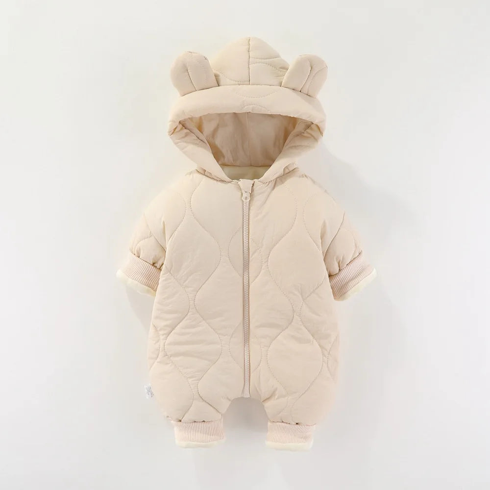 Baby Plush Cotton Jumpsuit, Thick Winter Snowsuit