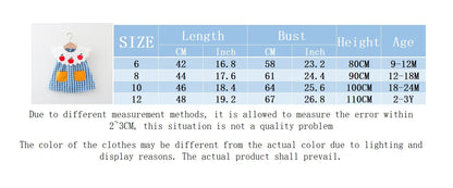 Girls' Dress Summer Children's Wear Apple Embroidered Lace Doll Collar Plaid Contrast Sleeveless Children's Dress