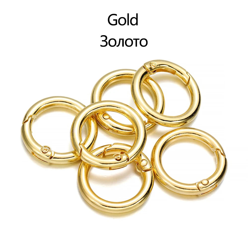 Metal O-Ring Keychain Clasps, 5-Pack Craft Clips