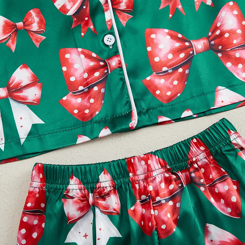 Girls Christmas Pajamas Set