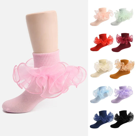 Baby Lace Ruffles Girls Ankle Socks