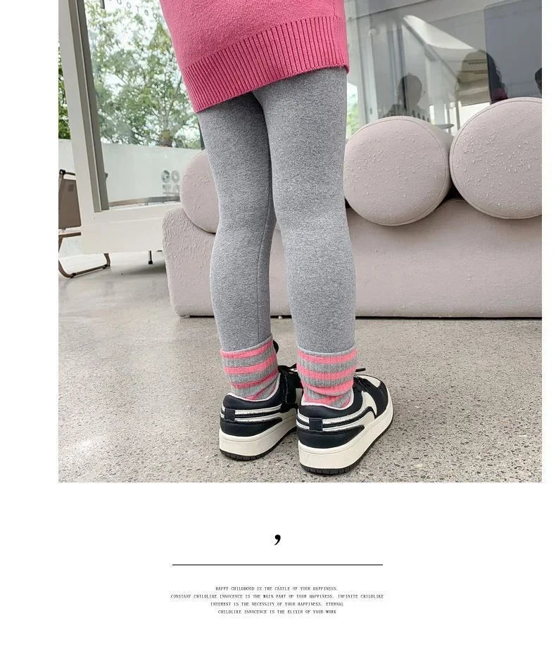 Girls Winter Fleece Warm Leggings