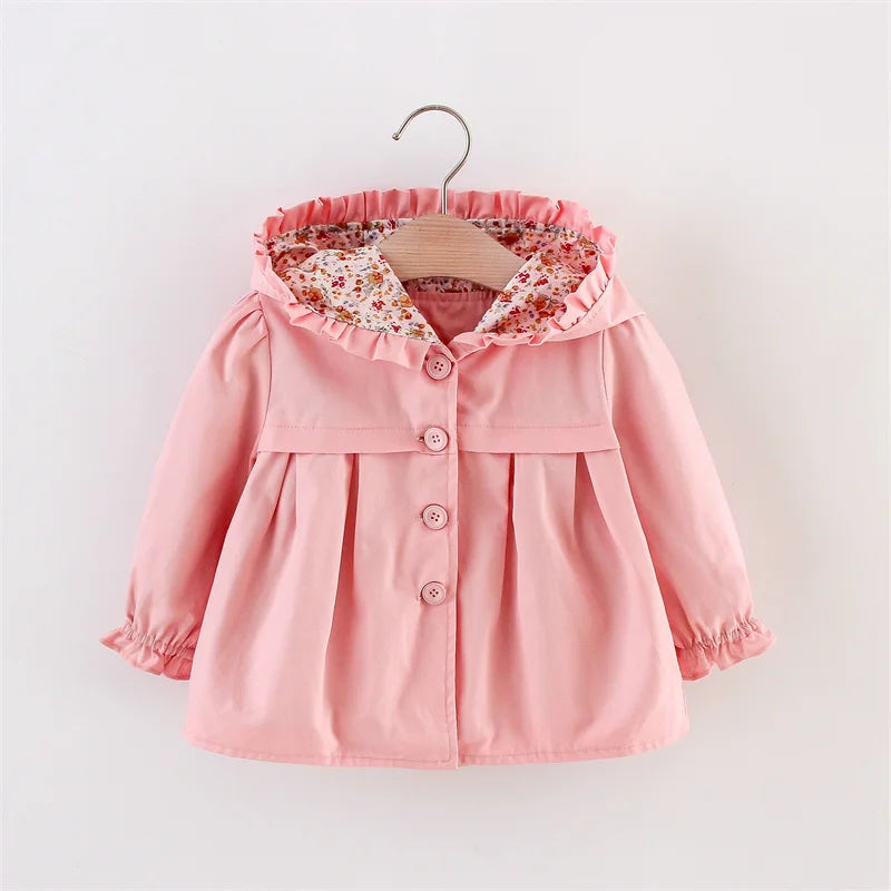 Stylish Solid Baby Girl Coat