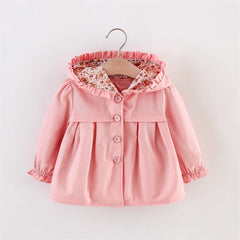 Stylish Solid Baby Girl Coat