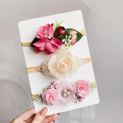 Baby Flower Headbands, Soft Floral Hair Band Set