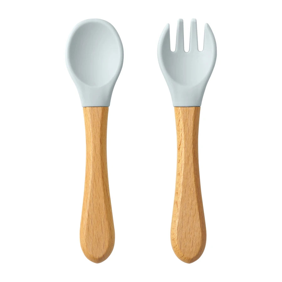 Wooden Handle Spoon Fork