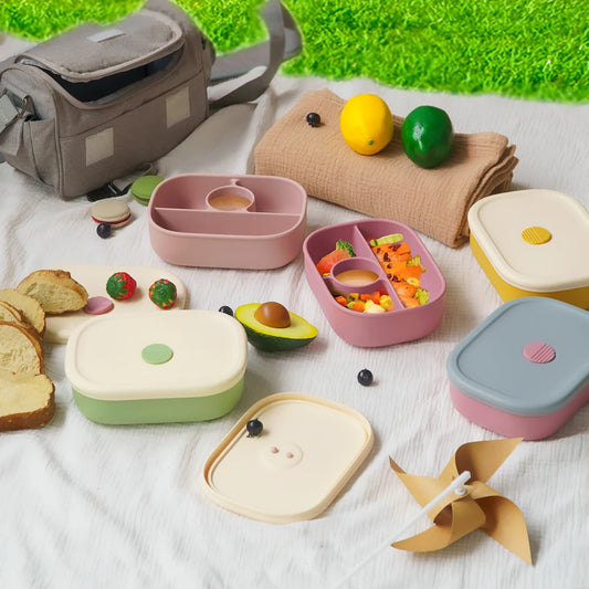 1PCS Baby Feeding Lunch Box With Compartments