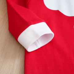 Red Santa Print Bodysuit