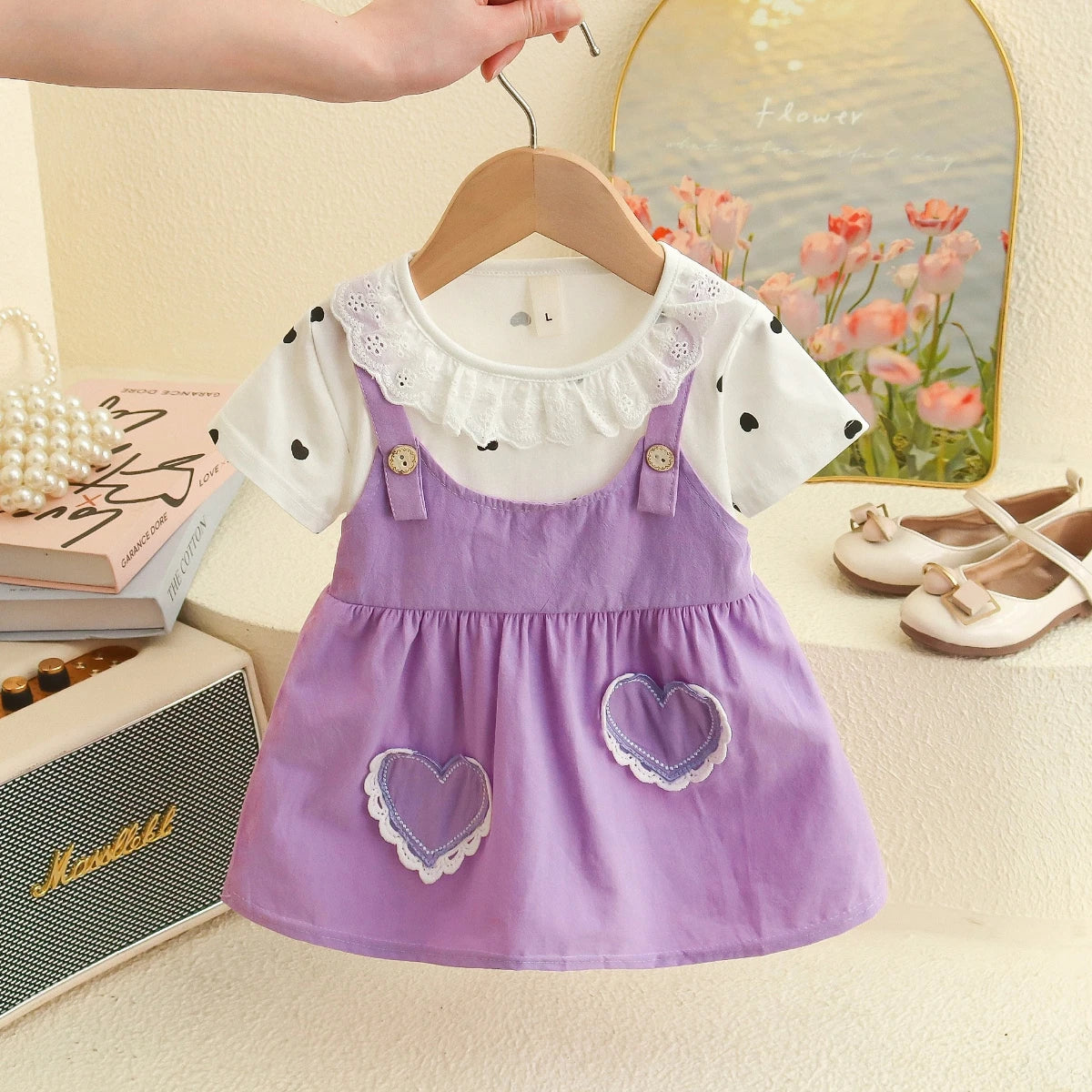 Heart Print Summer Girl Dress