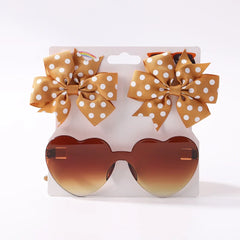 Dot Hairpins & Heart glasses