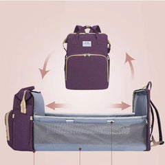 3-in-1 Foldable Diaper Bag Backpack with Changing Station