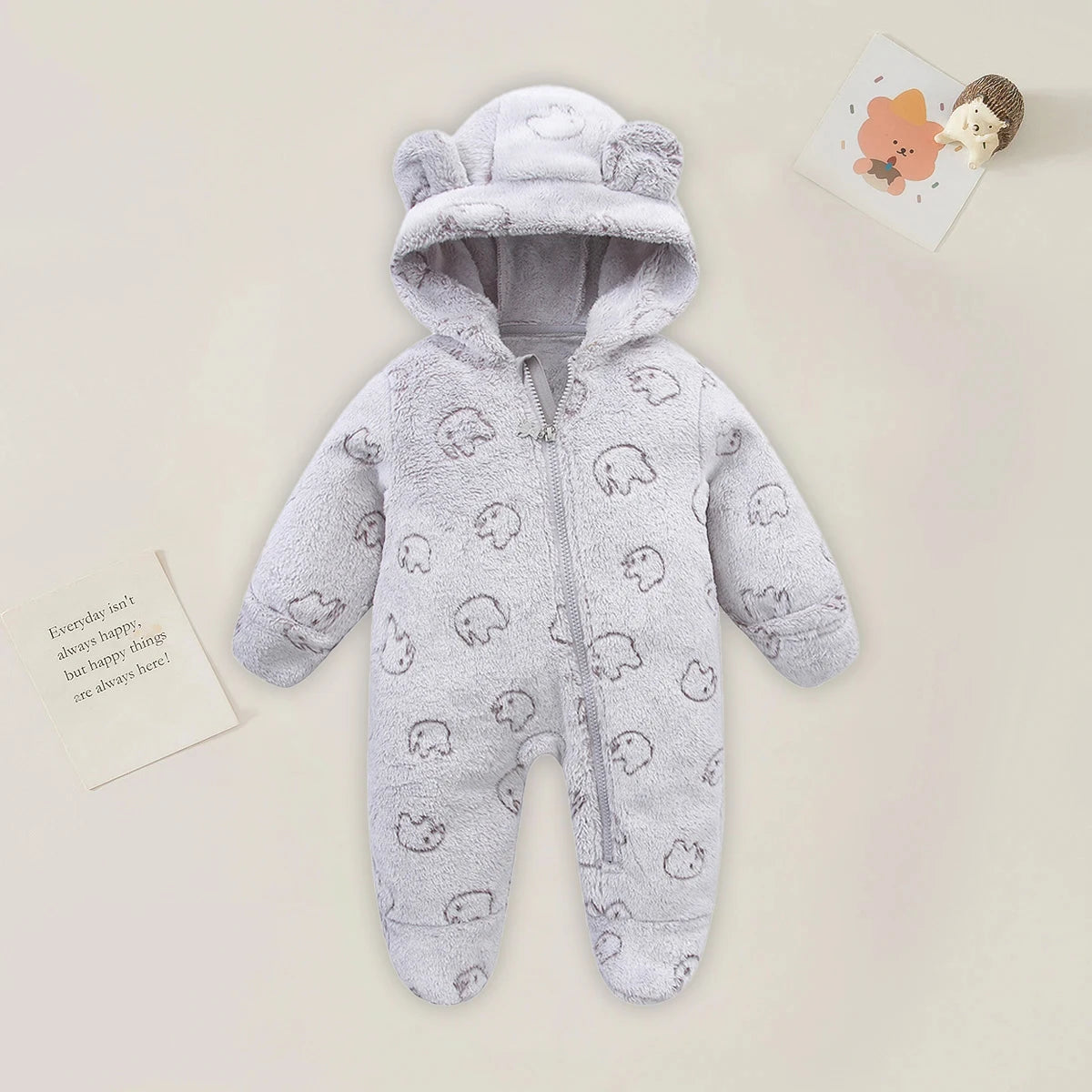 Cartoon Soft Winter Baby Romper