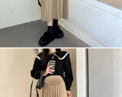A Line  Casual Pregnancy skirt