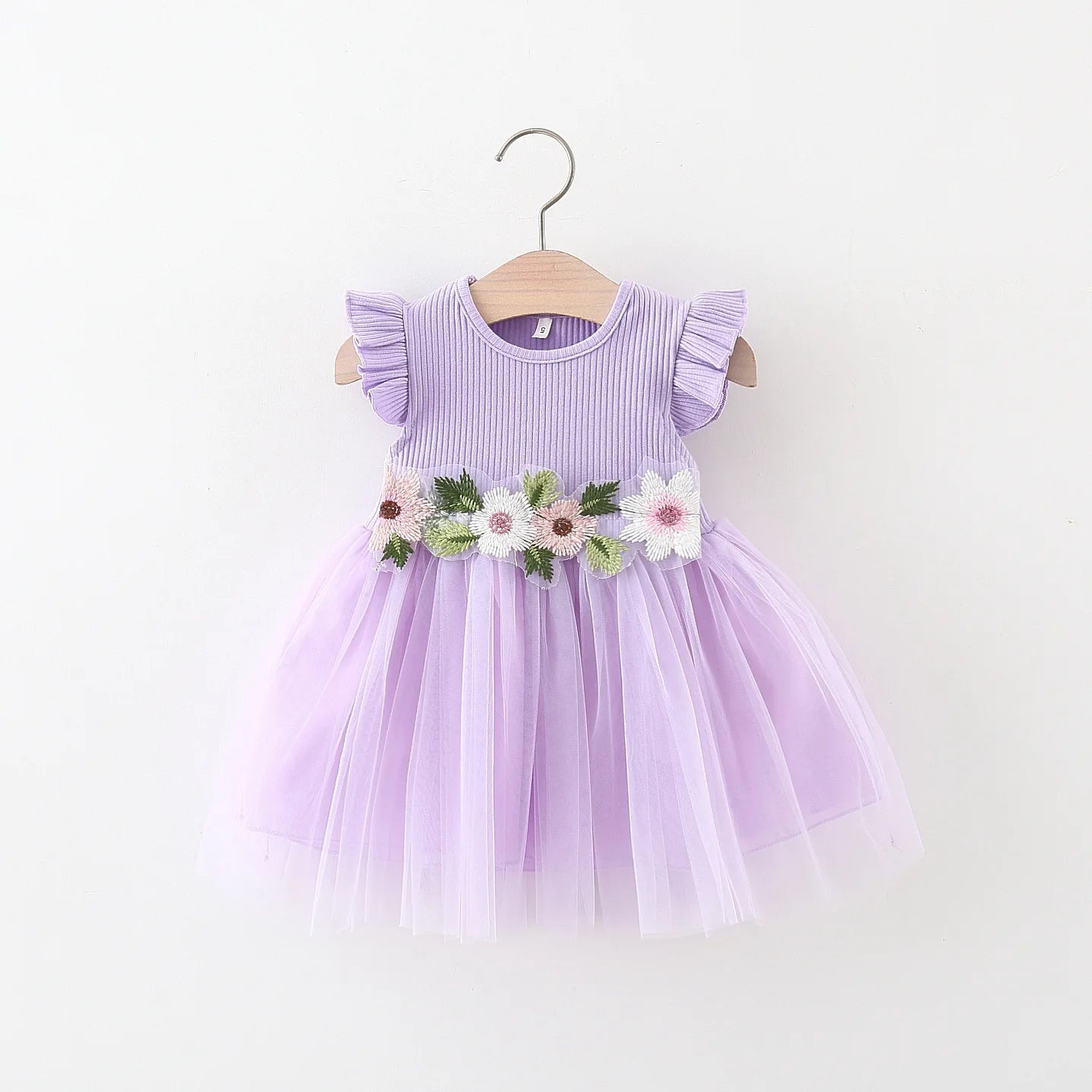 Flower Mesh Skirt Girl Dress